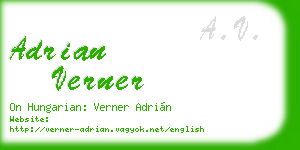 adrian verner business card