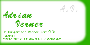 adrian verner business card